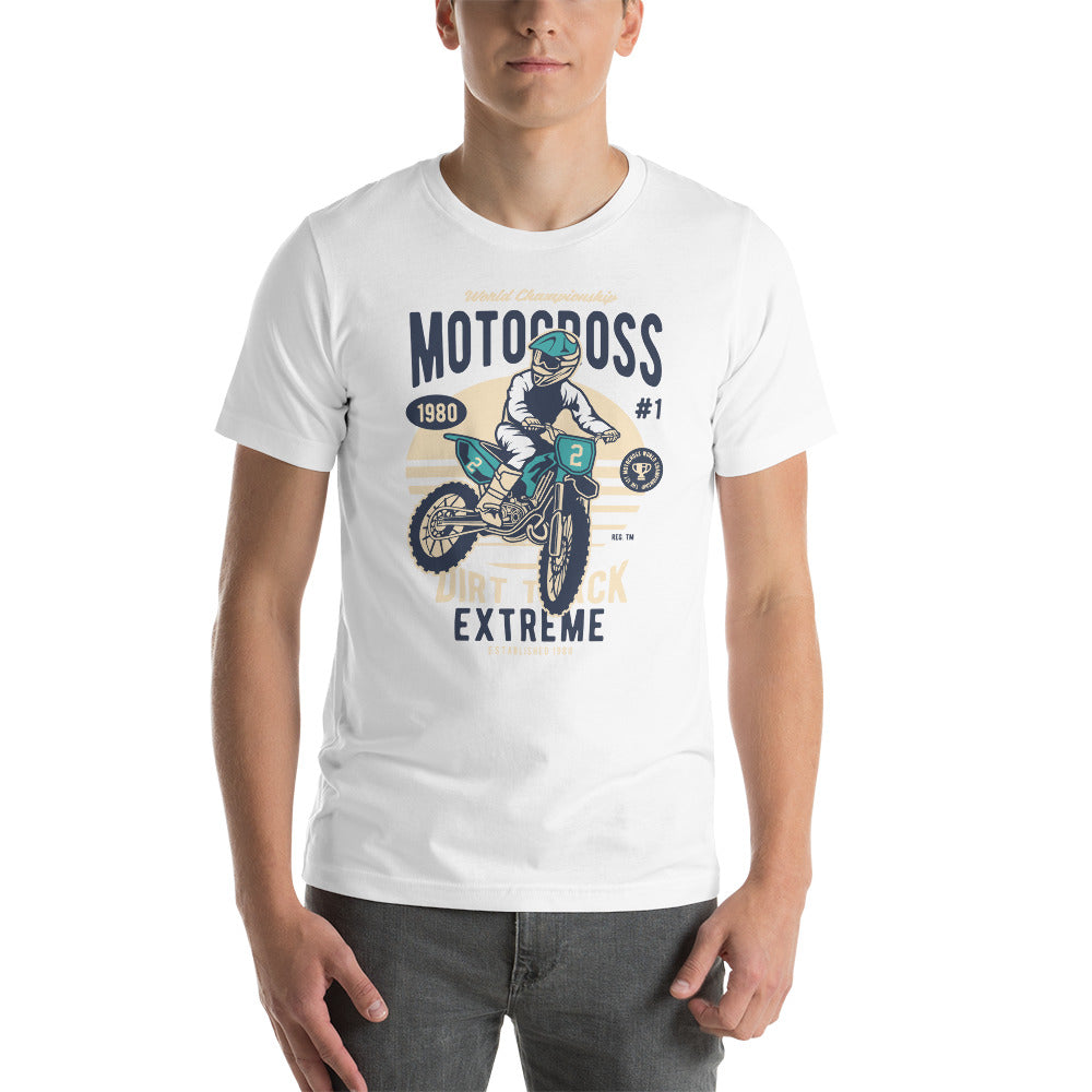 Extreme Motocross Dirt Track Short Sleeve Unisex T Shirt Icenickel