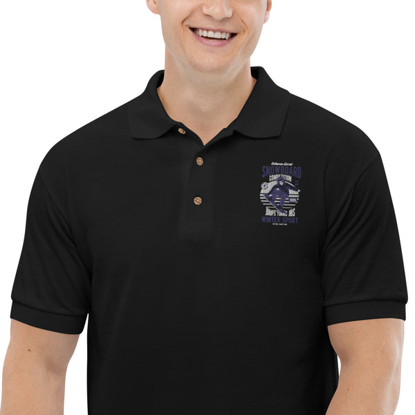 Snowboard Embroidered Polo Shirt